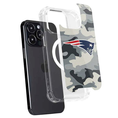 NFL New England Patriots Camo iPhone 15 Pro MagSafe Case